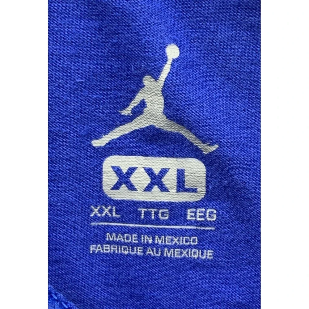 Jordan Graphic Tee T-Shirt Men's Size 2XL Blue Crew Neck 100% Cotton